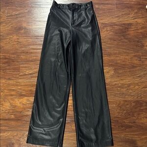 Zara Women’s Black Leather Pants